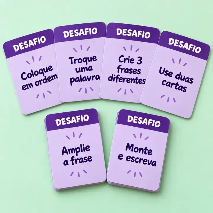 6 cartas de desafios